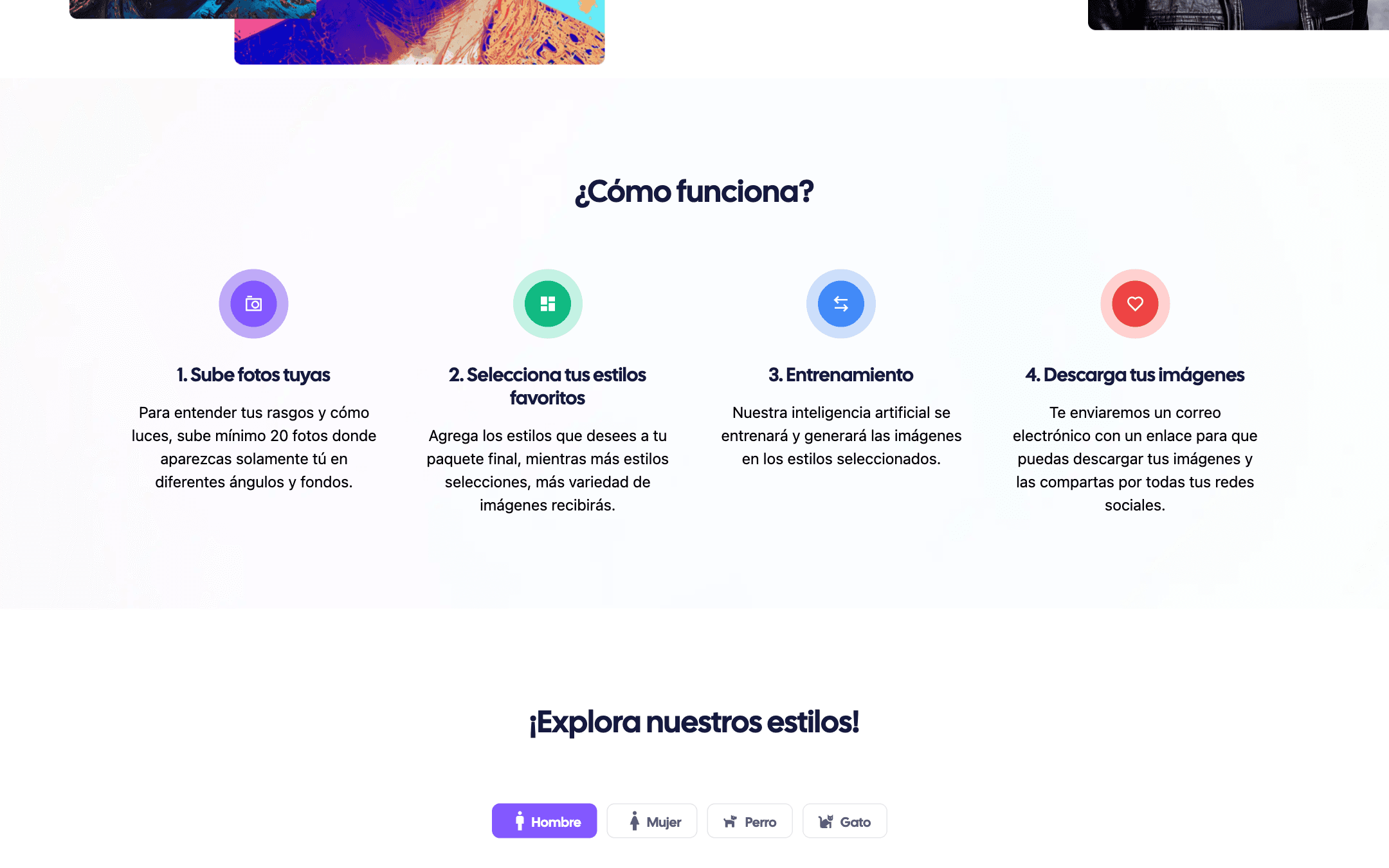 Estilos disponibles y ejemplos de resultados